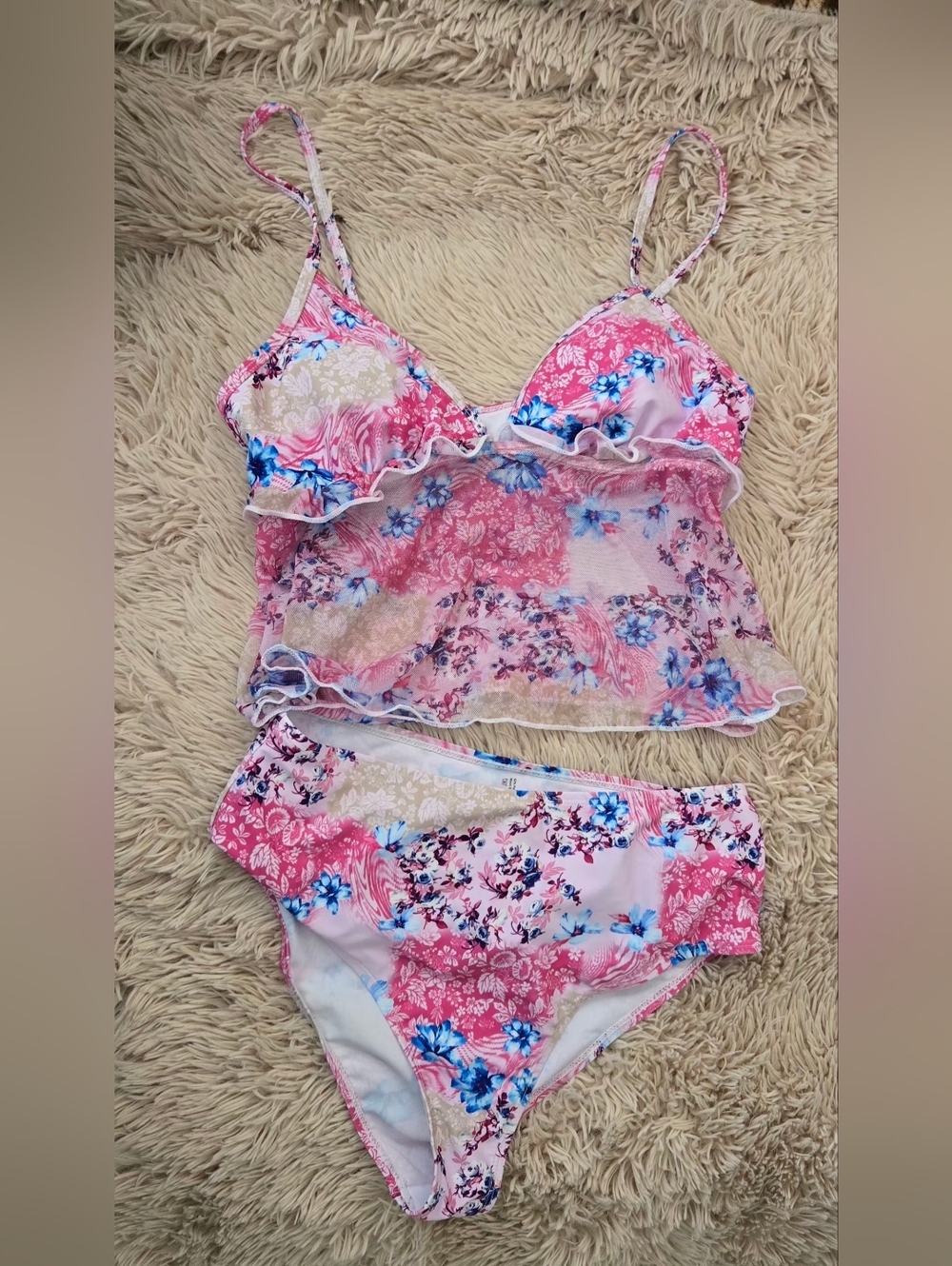 SOLY HUX Floral Tankini Swimsuit #1272 - Picture 3 of 9